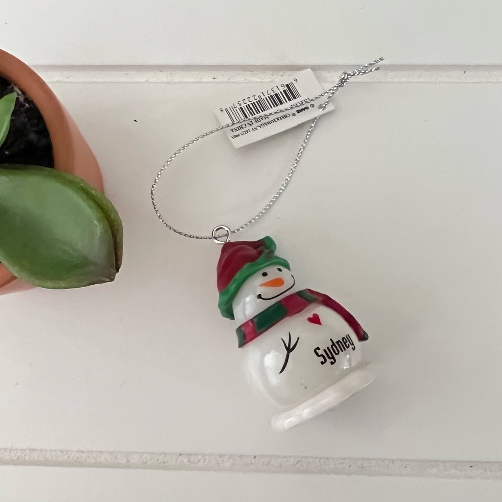 Ganz Mini Snowman Personalized Ornament